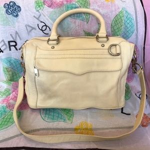 Rebecca Minkoff MAB Mini Leather Satchel White Bag